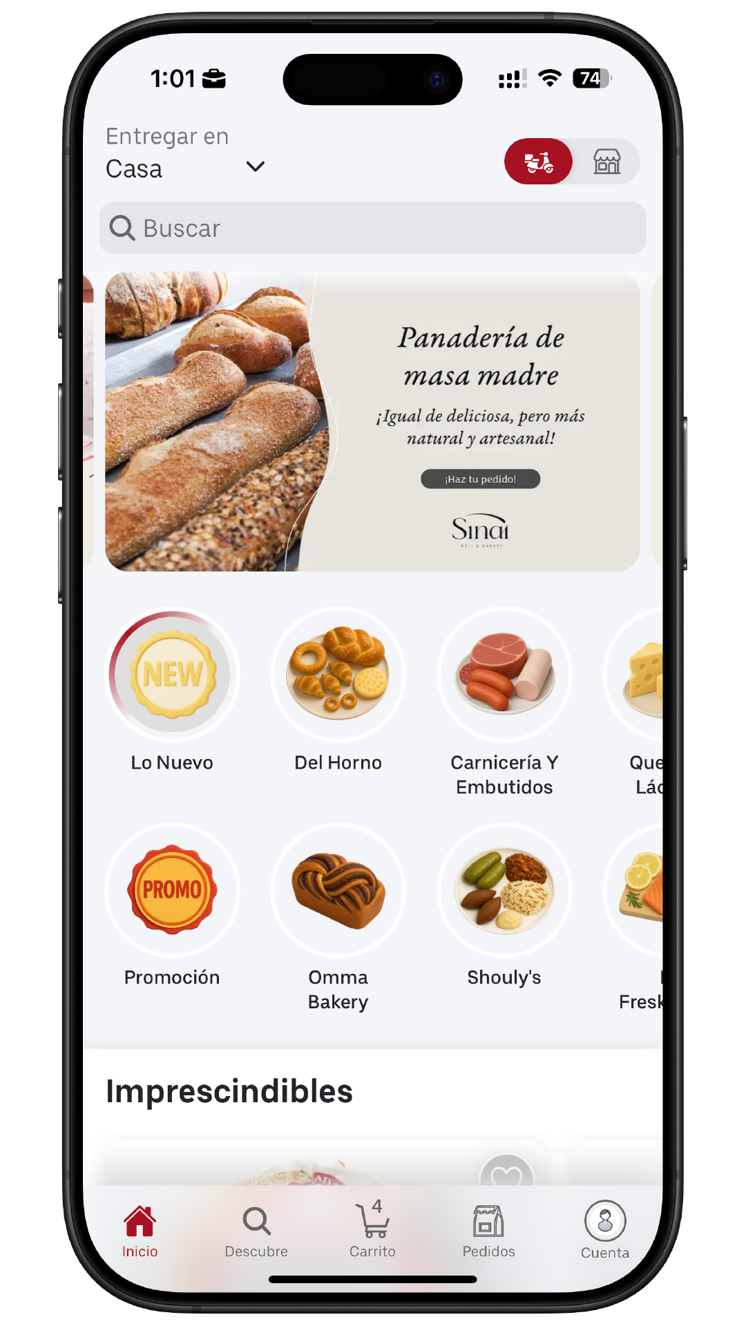 App de Sinai en iPhone